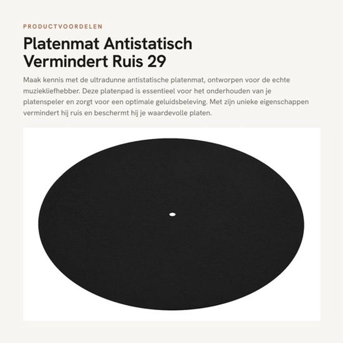 Dailygoods- Platenspeler Mat Antistatisch - Platenspeler Pad - Vilt Slipmat