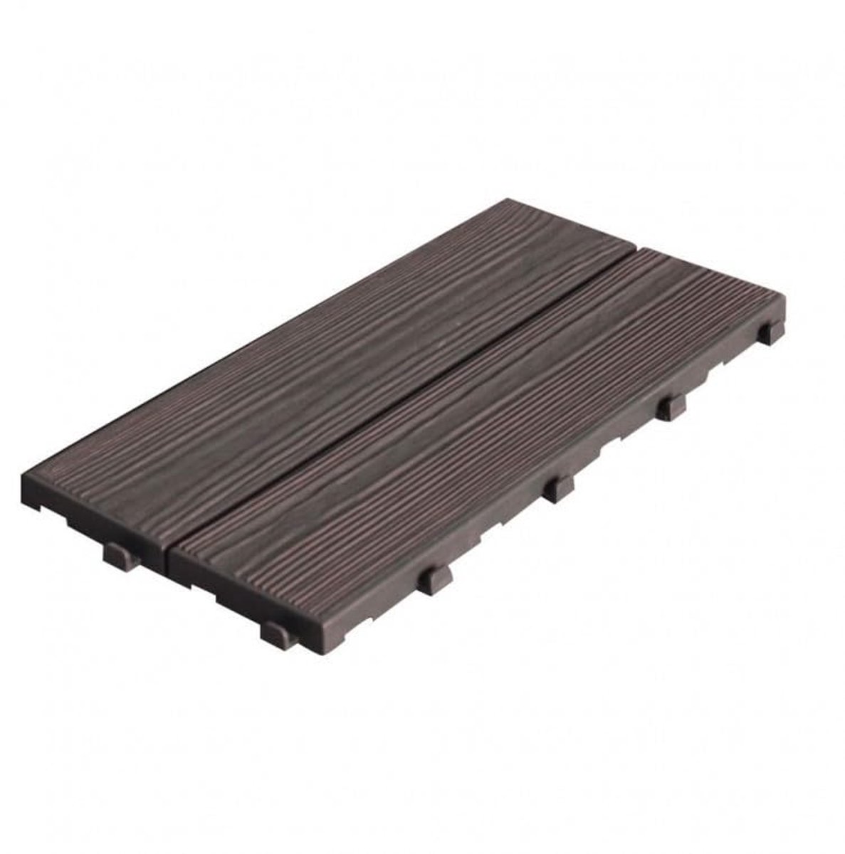 Kunststof Tegels - Houtlook Vloer - Terras Aanleggen - Eenvoudig Leggen - 14 Stuks - Bruin