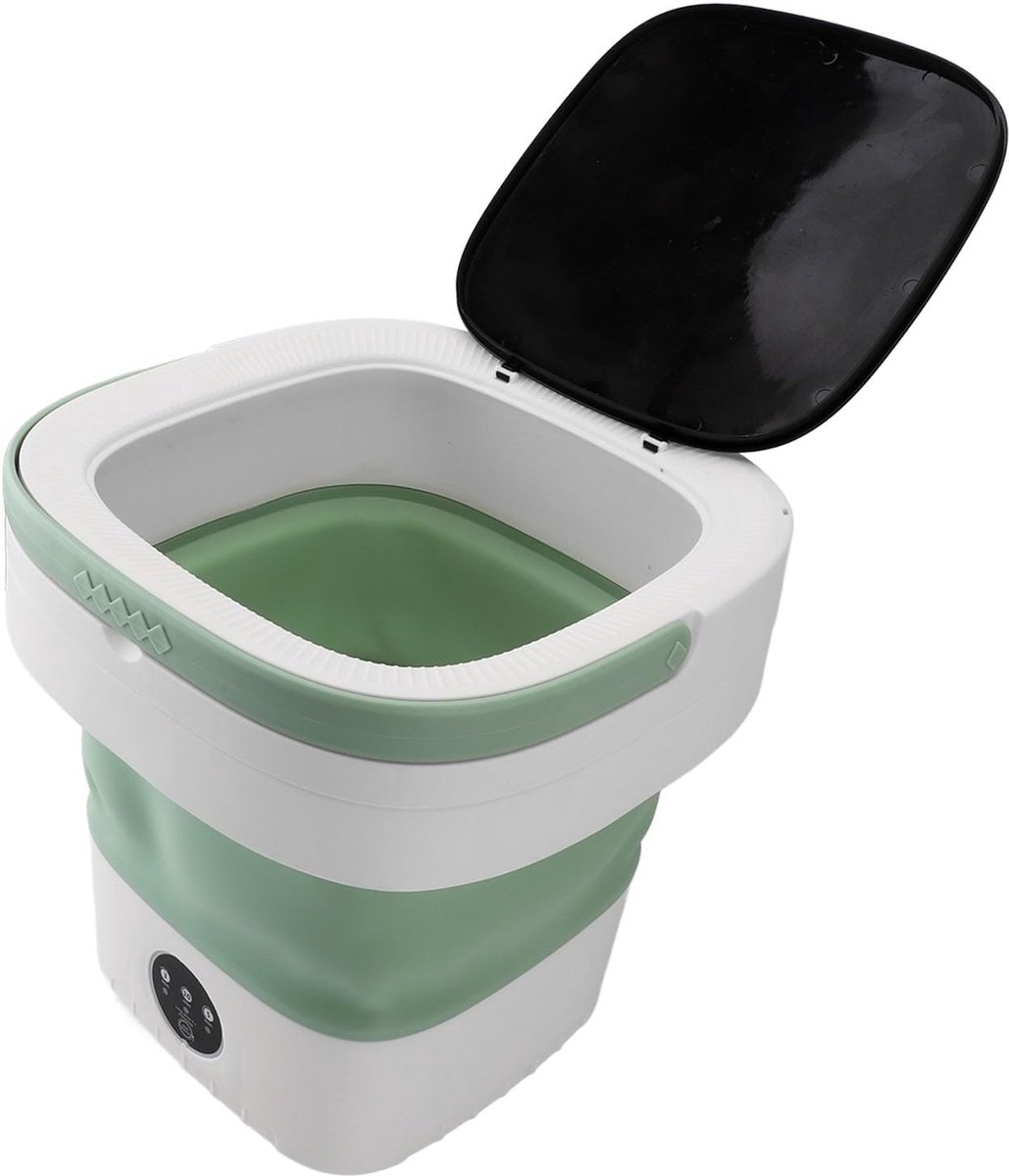 Opvouwbare Wasmachine Draagbare Mini Kleine Wasjes Ingebouwde Dehydrator 12 Liter Capaciteit Groen