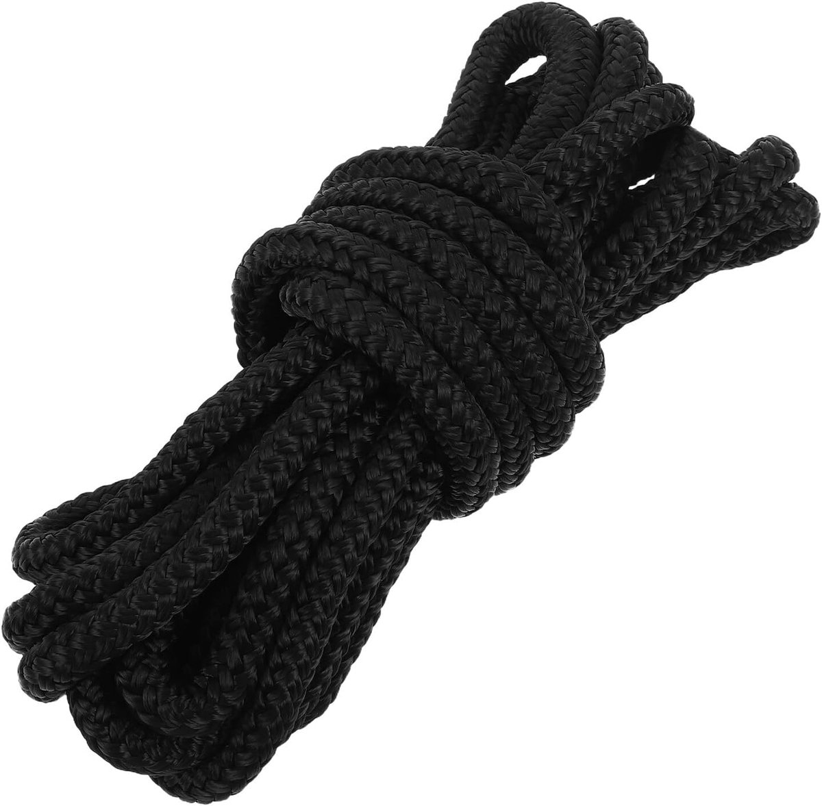 Bootlijn Doklijn - Aanmeerlijn Touw - Veilig Aanleggen - Gevlochten Nylon - 480 cm Lengte - Zwart