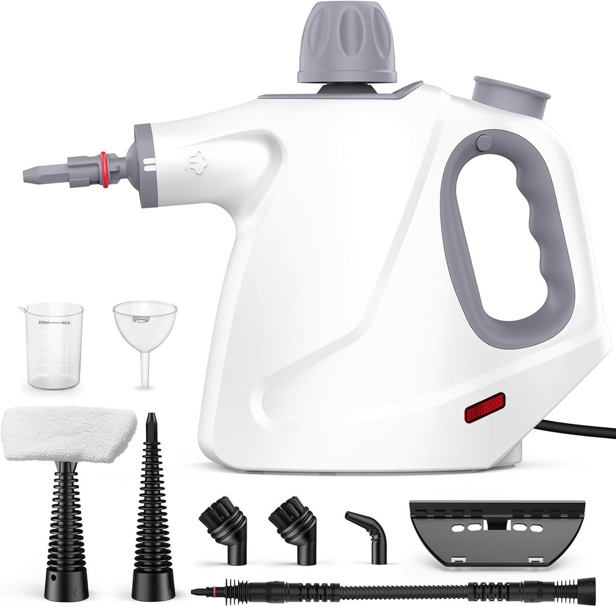 Handstoomreiniger - Compact en Ergonomisch - Krachtige Stoom tot 110 °C - 10 Accessoires - Voor Huis en Auto