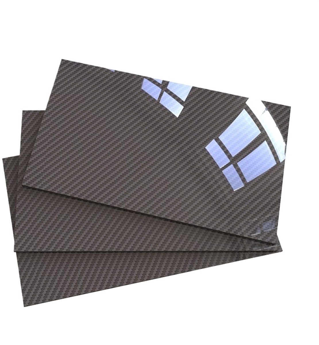 Koolstofvezel Plaat - Composiet Materiaal - Projecten Bouwen - Hoge Stijfheid - 95 x 245 mm - Glanzend Zwart