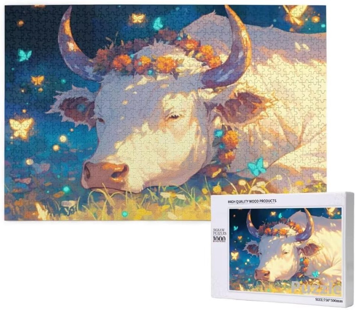 Puzzel 3000 stukjes - Grote Jigsaw - Ontspanning thuis - Uniek gesneden stukjes - 122 x 81 cm - Vlinderpatroon