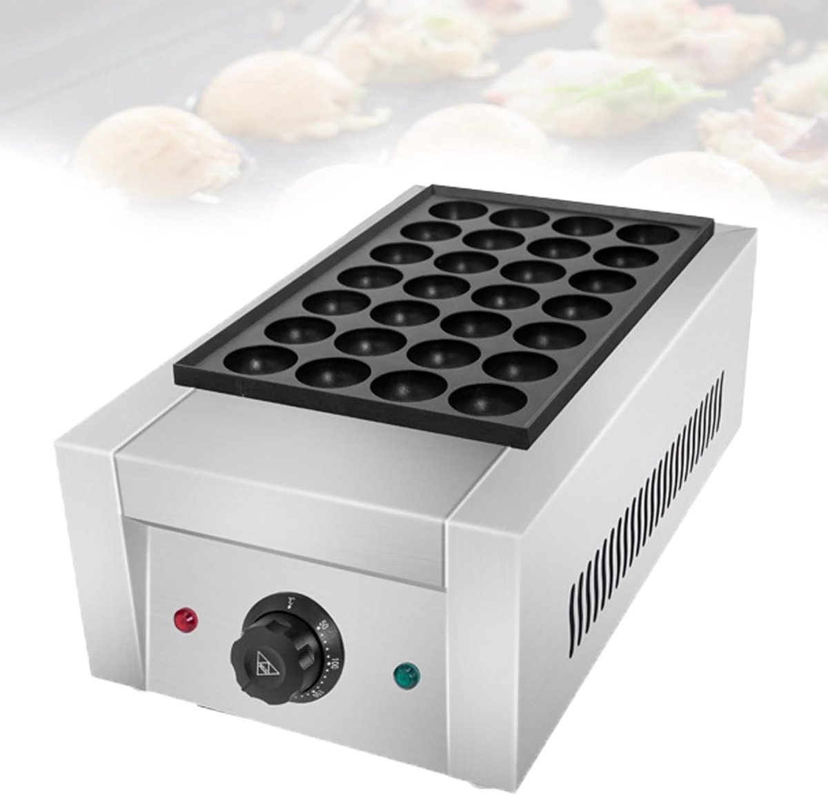 Mini Pannenkoek Apparaat - Poffertjespan Elektrisch - Snacks Maken - Hoge Dichtheid Aluminium - 52 x 30 x 20 cm