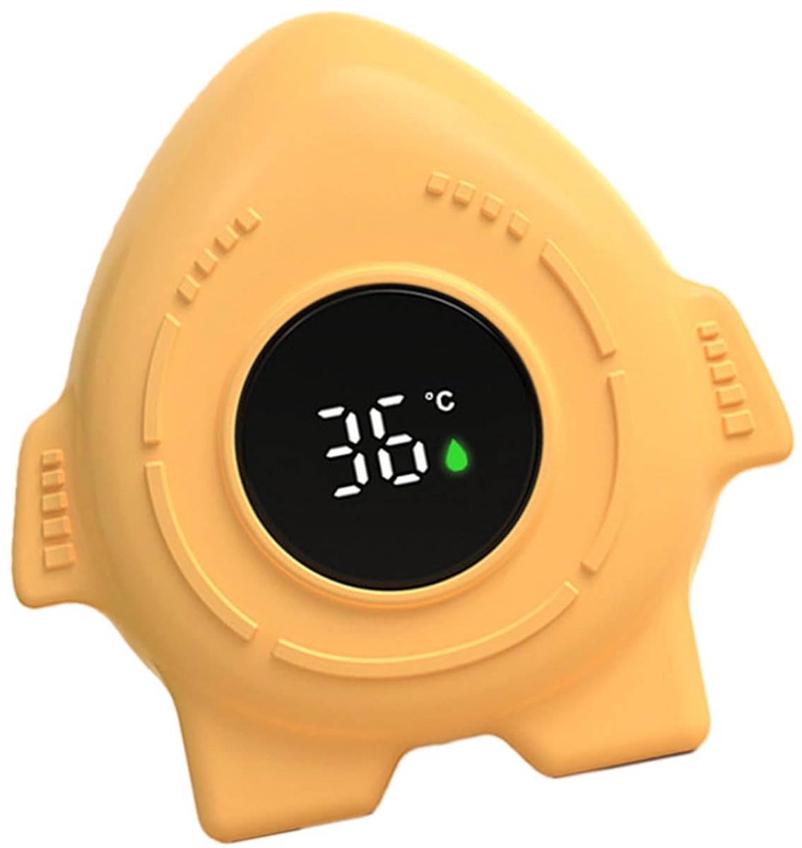 Badthermometer Raket - Watertester Speelgoed - Veilig Baden - Automatische Activering - 12 Centimeter - Geel