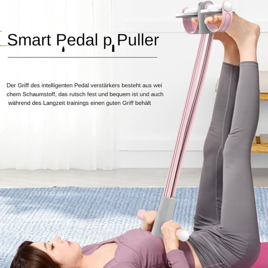 Yoga Spantouw - Been Stretcher - Lichaam Trainen - Antislip Pedaal - 55 x 27 cm - Roze — afbeelding 2