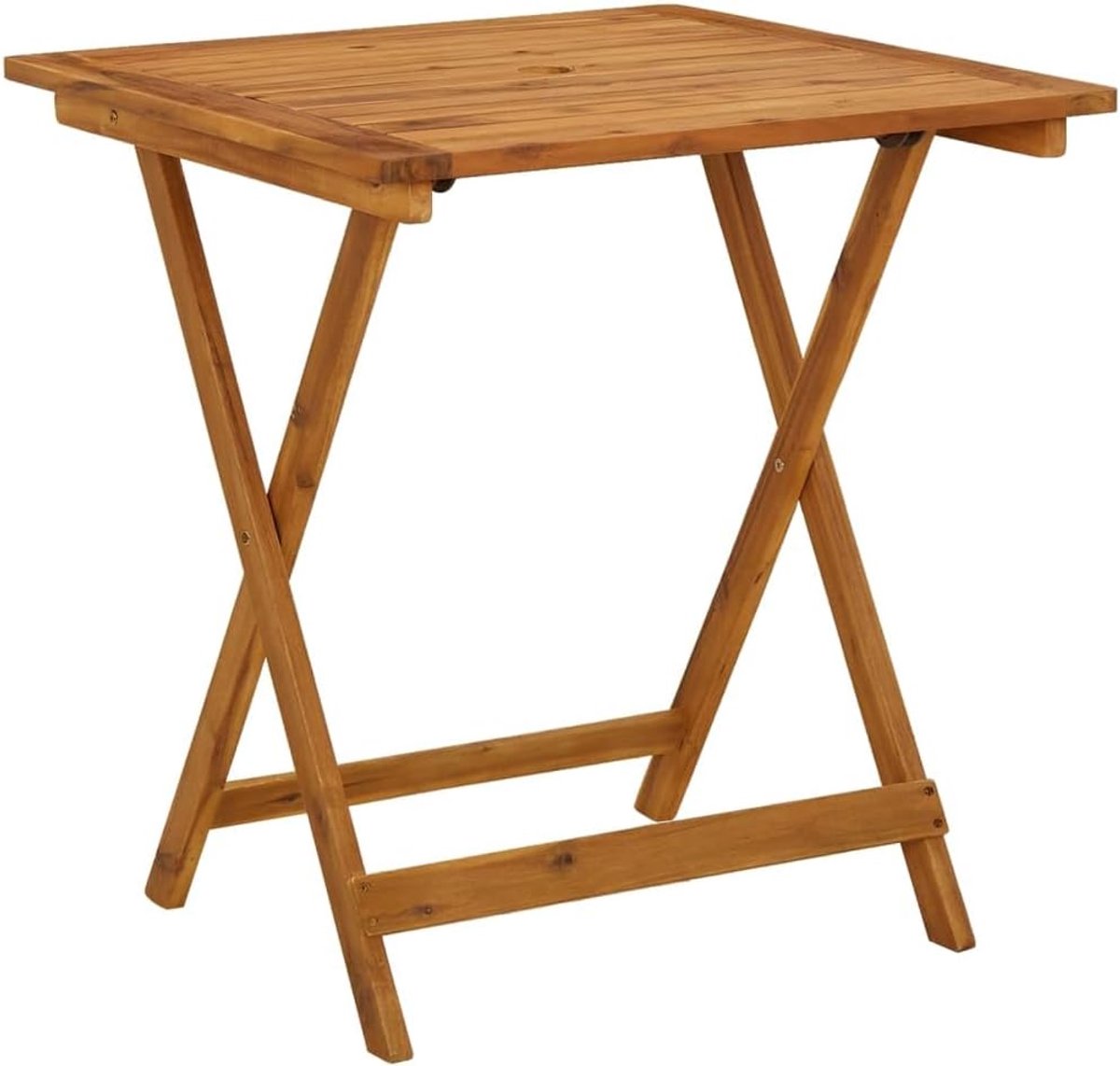 Buitentafel - Terrastafel klaptafel - Buiten eten - Massief acaciahout - 70x70x75cm - Bruin