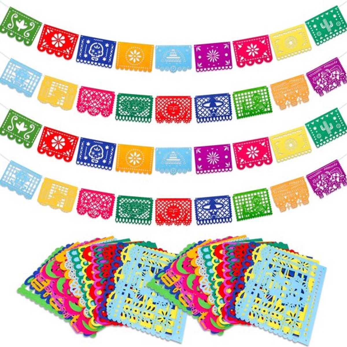 By shayne - Vilt Banner - Mexicaanse Fiesta Decoratie - Kleurrijk - Dag van de