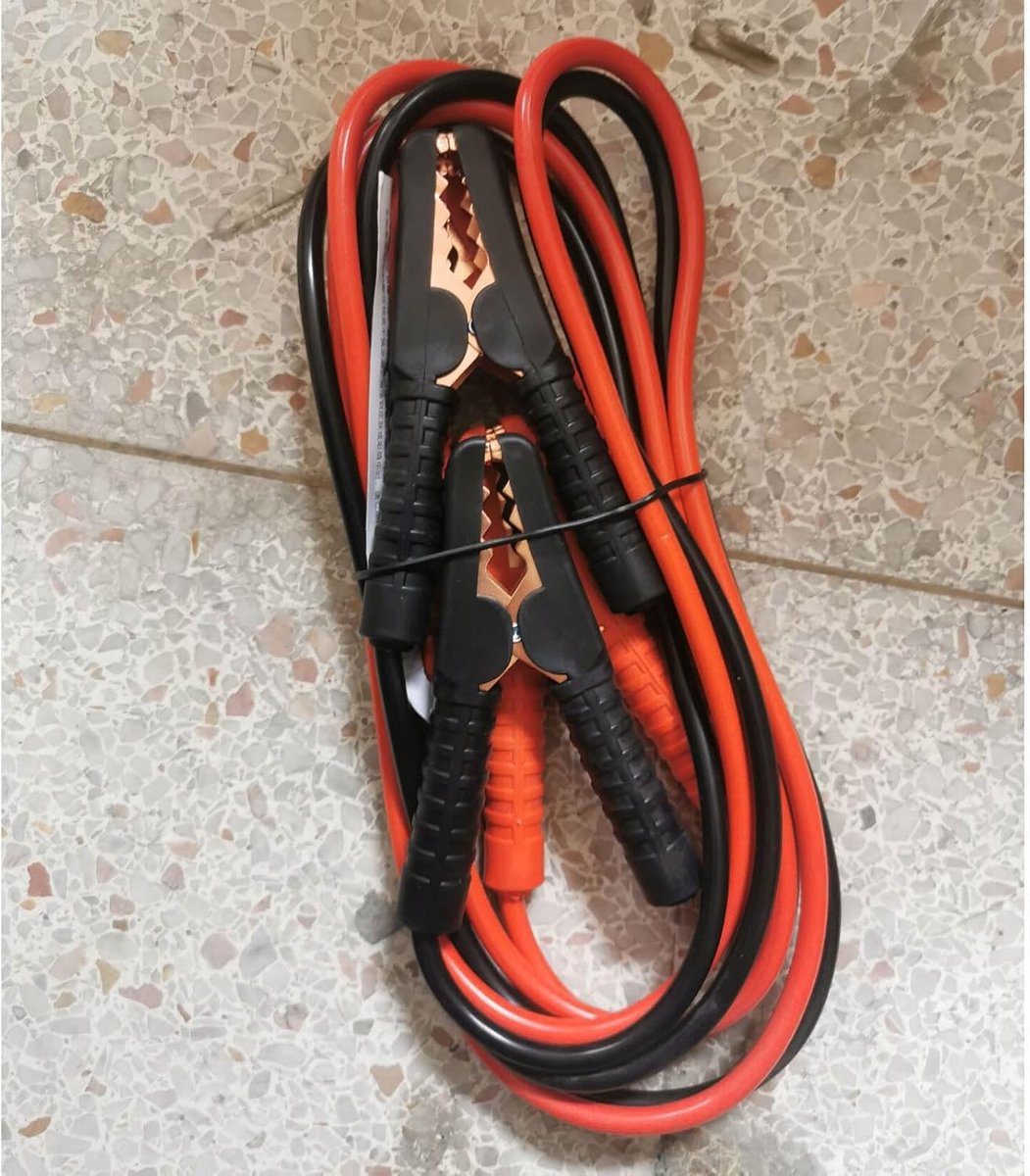Startkabel Auto - Jumperkabels Accu - Accu Starten - Puur Koper - 25 meter - Zwart