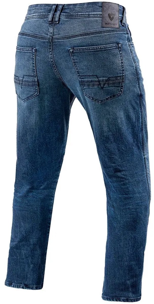 REV'IT! Jeans Detroit 2 TF Medium Blue Motorcycle Jeans - Maat 31/36 - Broek – foto 2