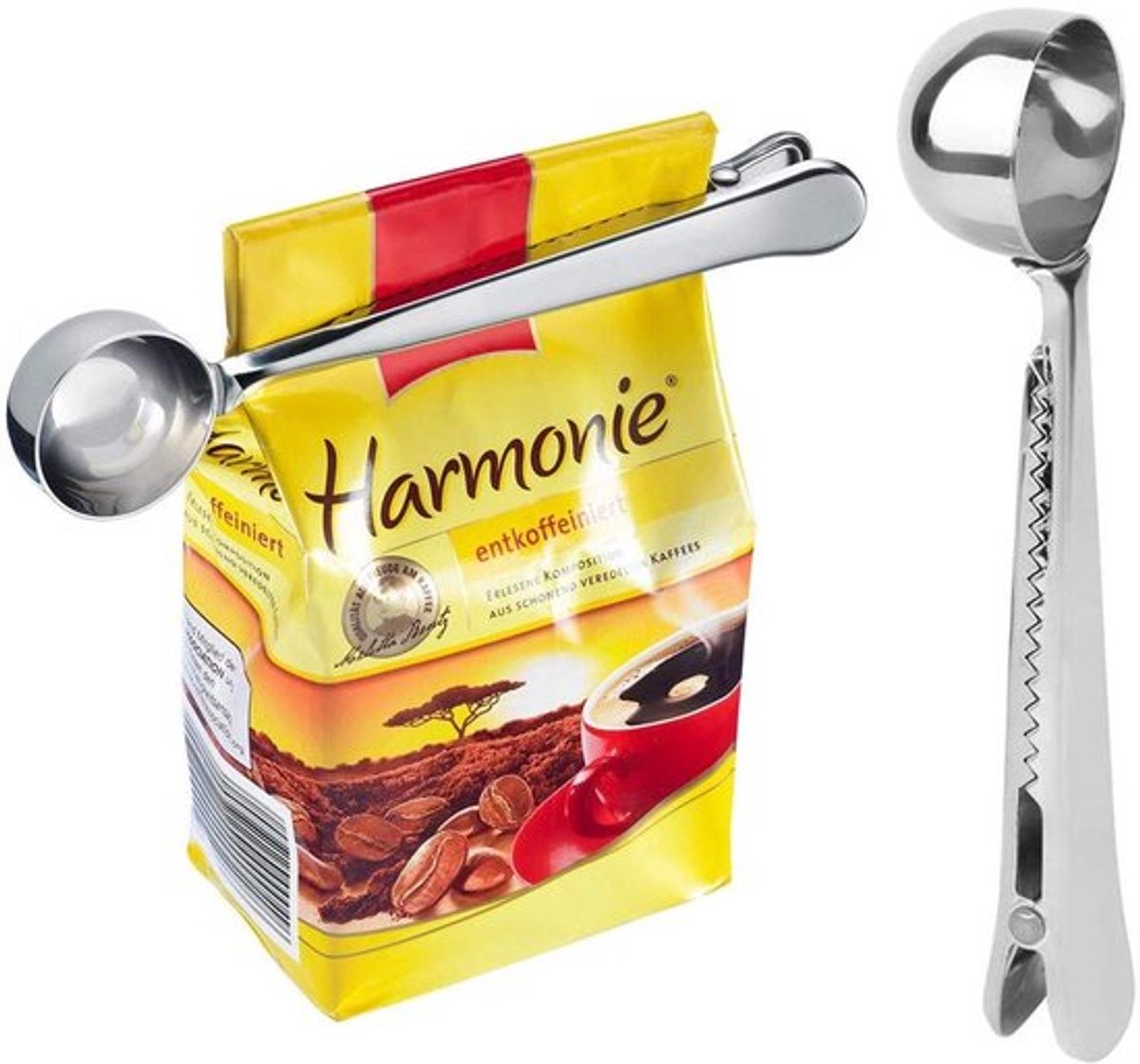 Zeynomax - 2 in 1 Koffie Theelepel - Maatlepel met Sluitclip - Multi Kleur