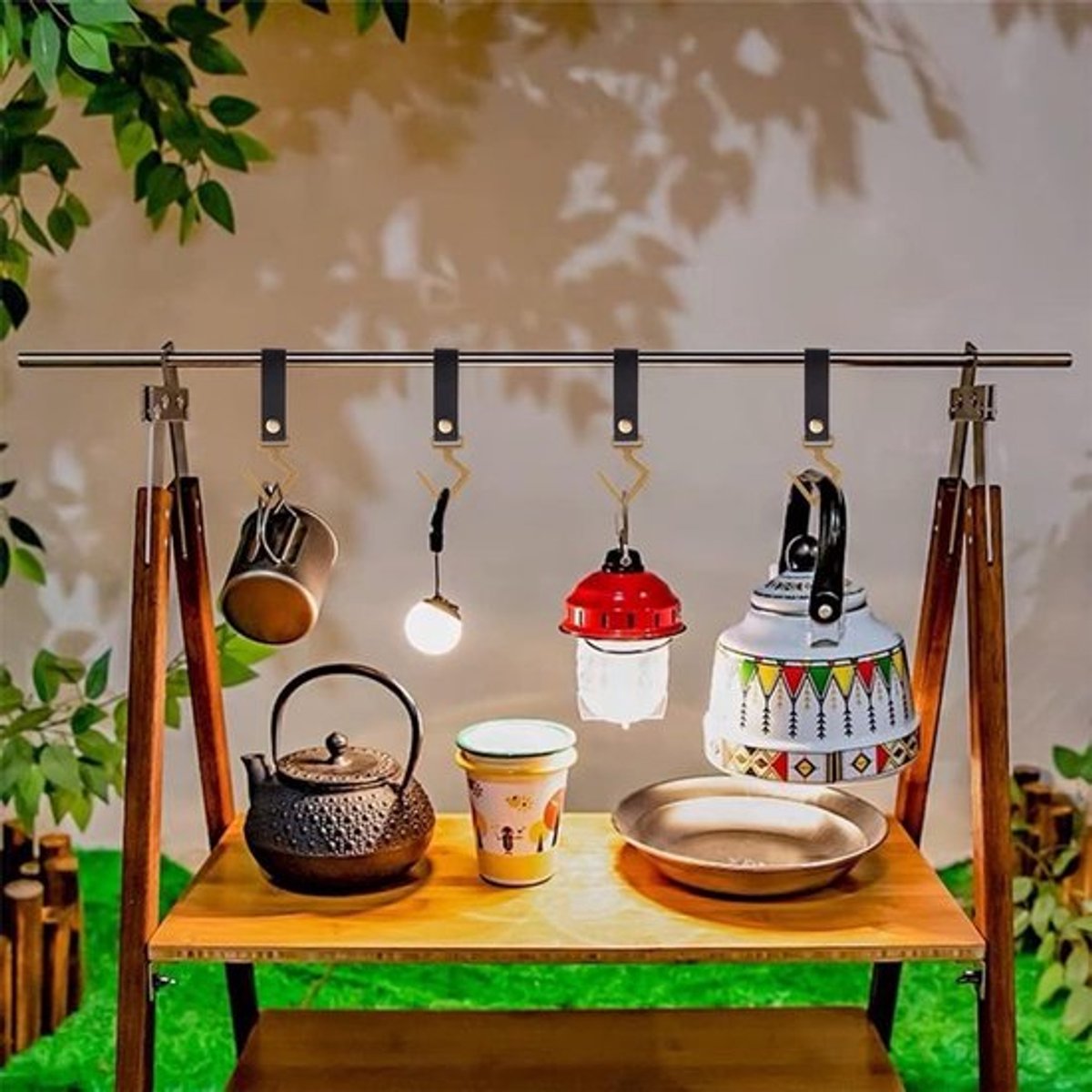 Virtubuy - Camping Hooks - Efficiënte Opberging - Zwart - Haken Voor Potten