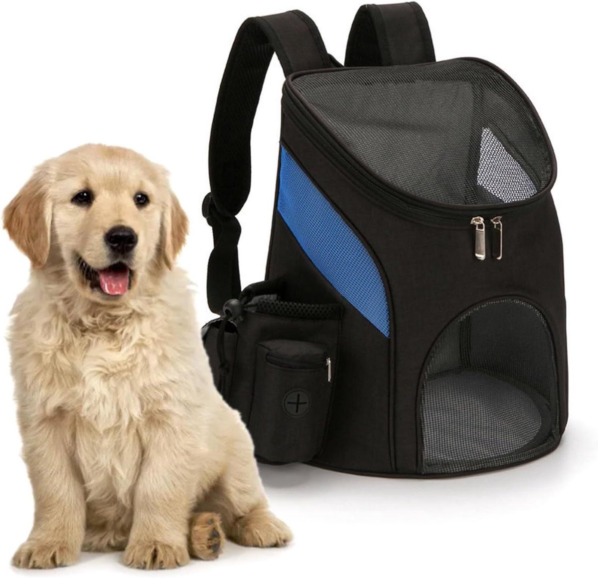 Dieren Rugzak - Reistas Huisdier - Reizen met Huisdier - Ademend Mesh Materiaal - 41 x 30 cm - Blauw