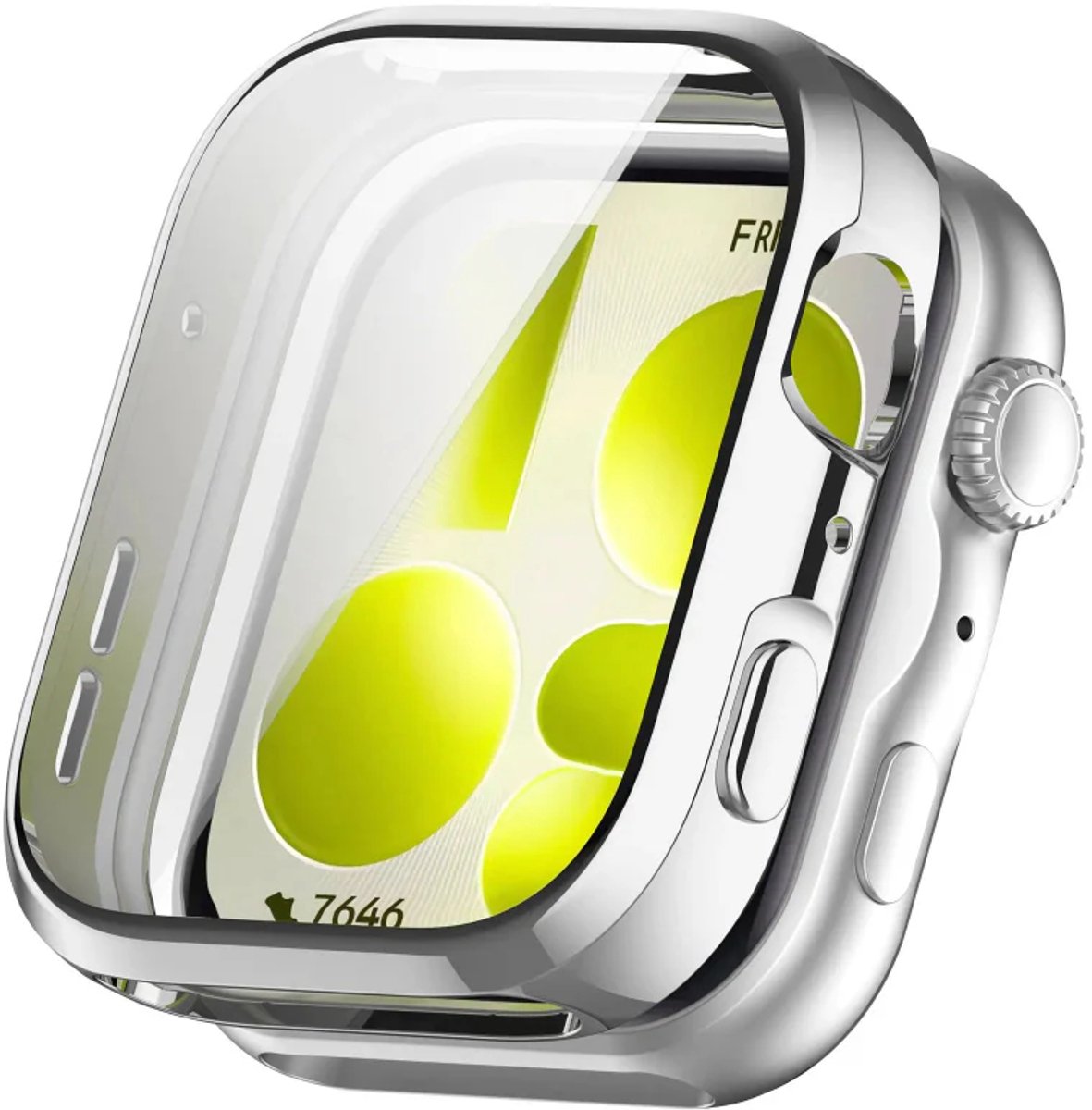 Strap-it TPU hoesje – geschikt voor Huawei Watch Fit 5 – Schokbestendig - Lichtgewicht - Optimale bescherming – Zilver