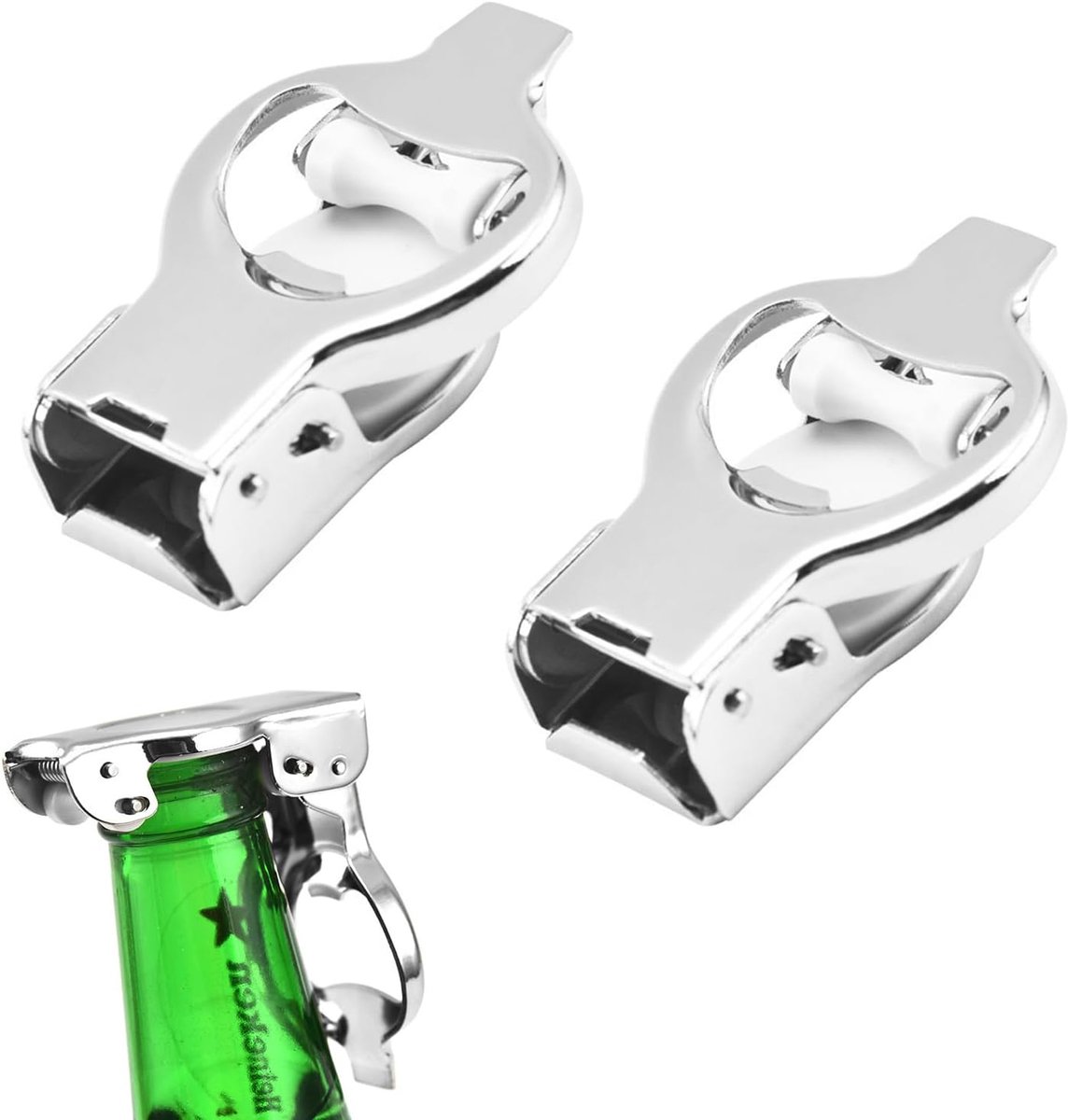 2 Pcs Beer Bottle Opener Key Ring Bottle Opener Collapsible Multifunctional Bottle Opener with Bottle Cap Beer Opener - ShopVlot