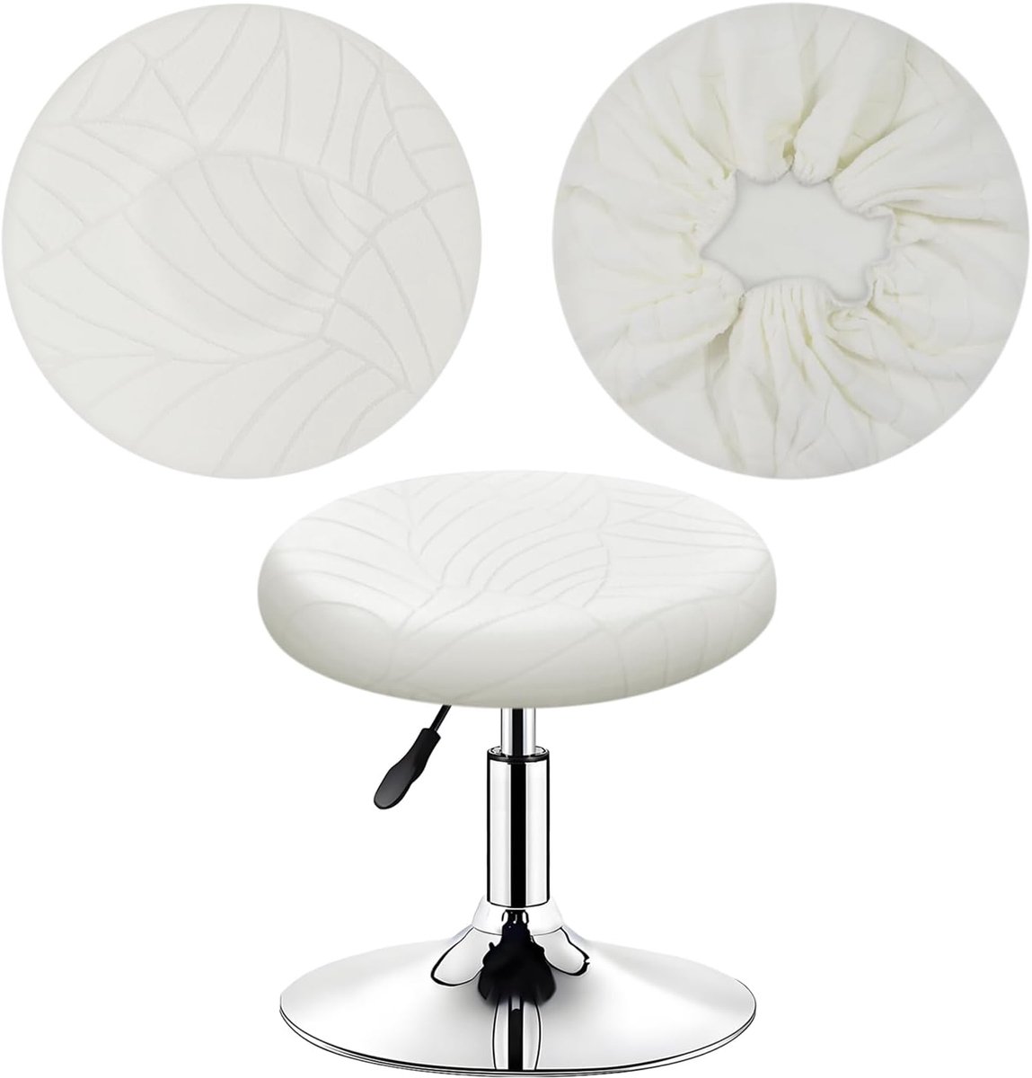 Stoolcover rond 30-40cm - Jacquard stof - Wasbaar - Volledige bescherming voor krukken - ShopVlot