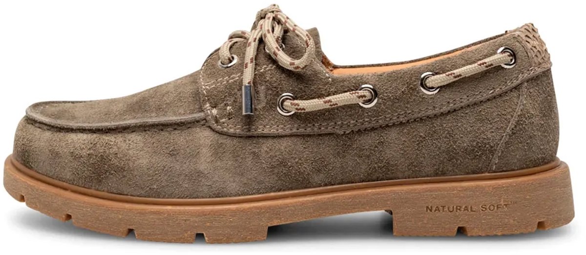 Woden dames bootschoen silver mink suède