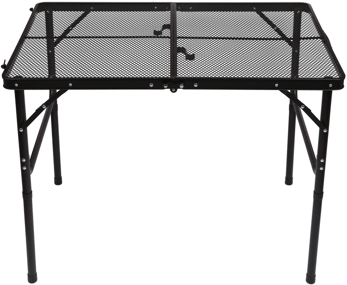 Omgoods - Opvouwbare Verstelbare Kampeertafel - Zwart 90x60x40/70 cm