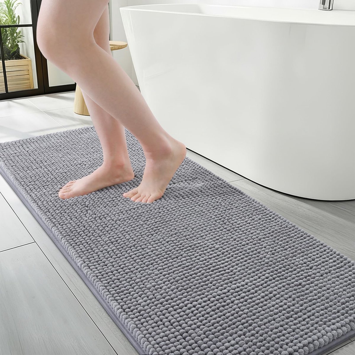Omgoods - Extra Thick Soft Bathroom Rug - Chenille Badmat 43 x 120 cm