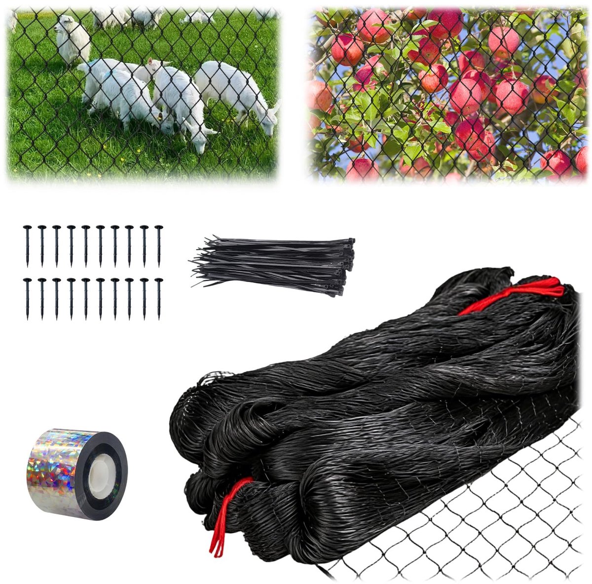 Omgoods - Vogelbeschermingsnet 30 x 15 m van Sterk Nylon