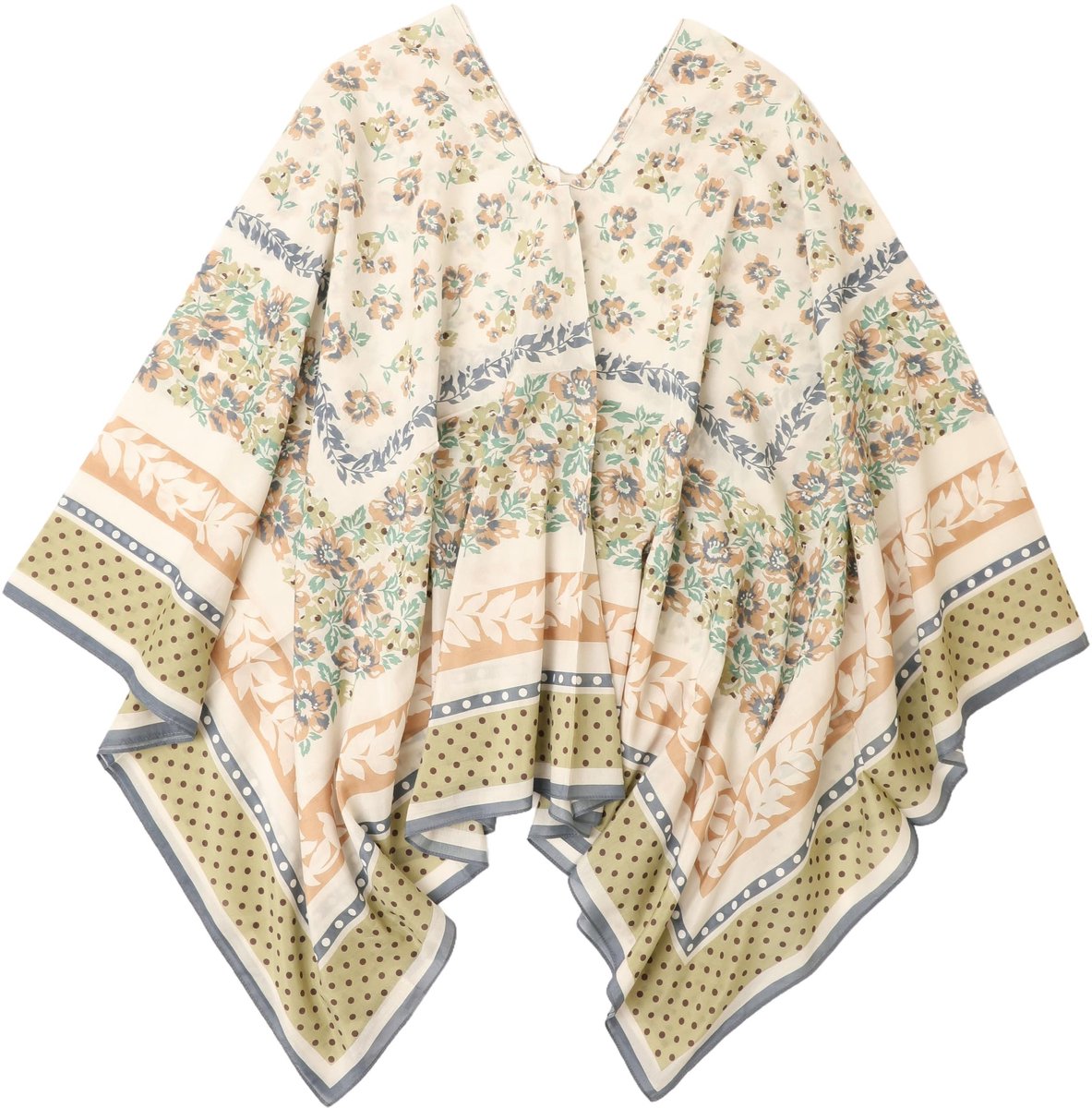 Omgoods - 2-in-1 Zomer Poncho van Zijde en Katoen voor Vrouwen