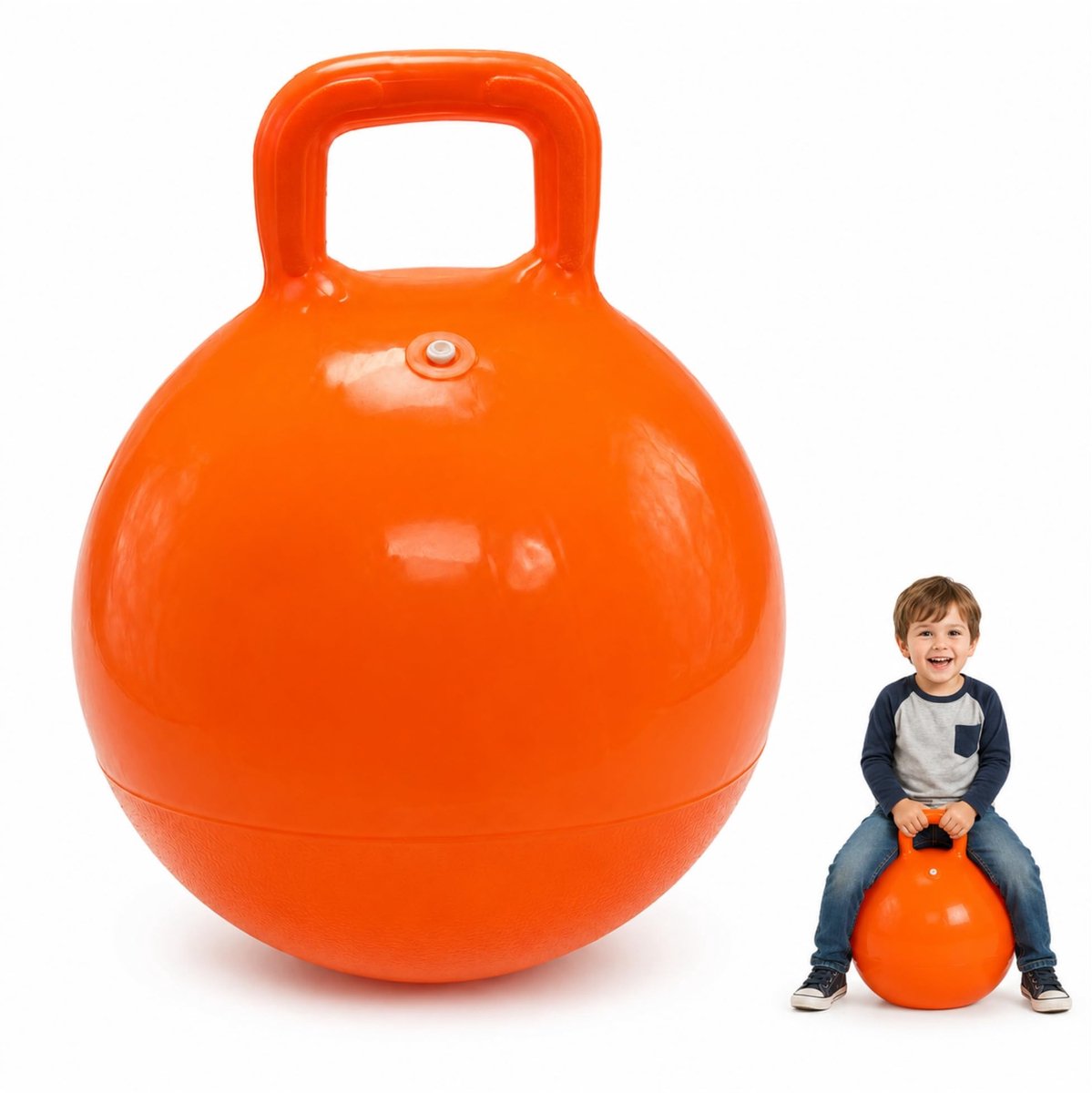 Omgoods - Hopper Ball Inflatable - 35 cm met Handvat - Voor Actief Spelen