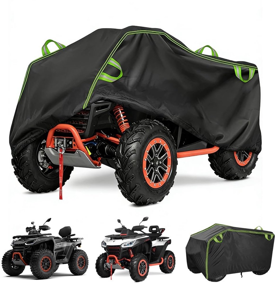 Omgoods - Waterdicht Quad Afdekzeil van 210D Oxford met Windbescherming