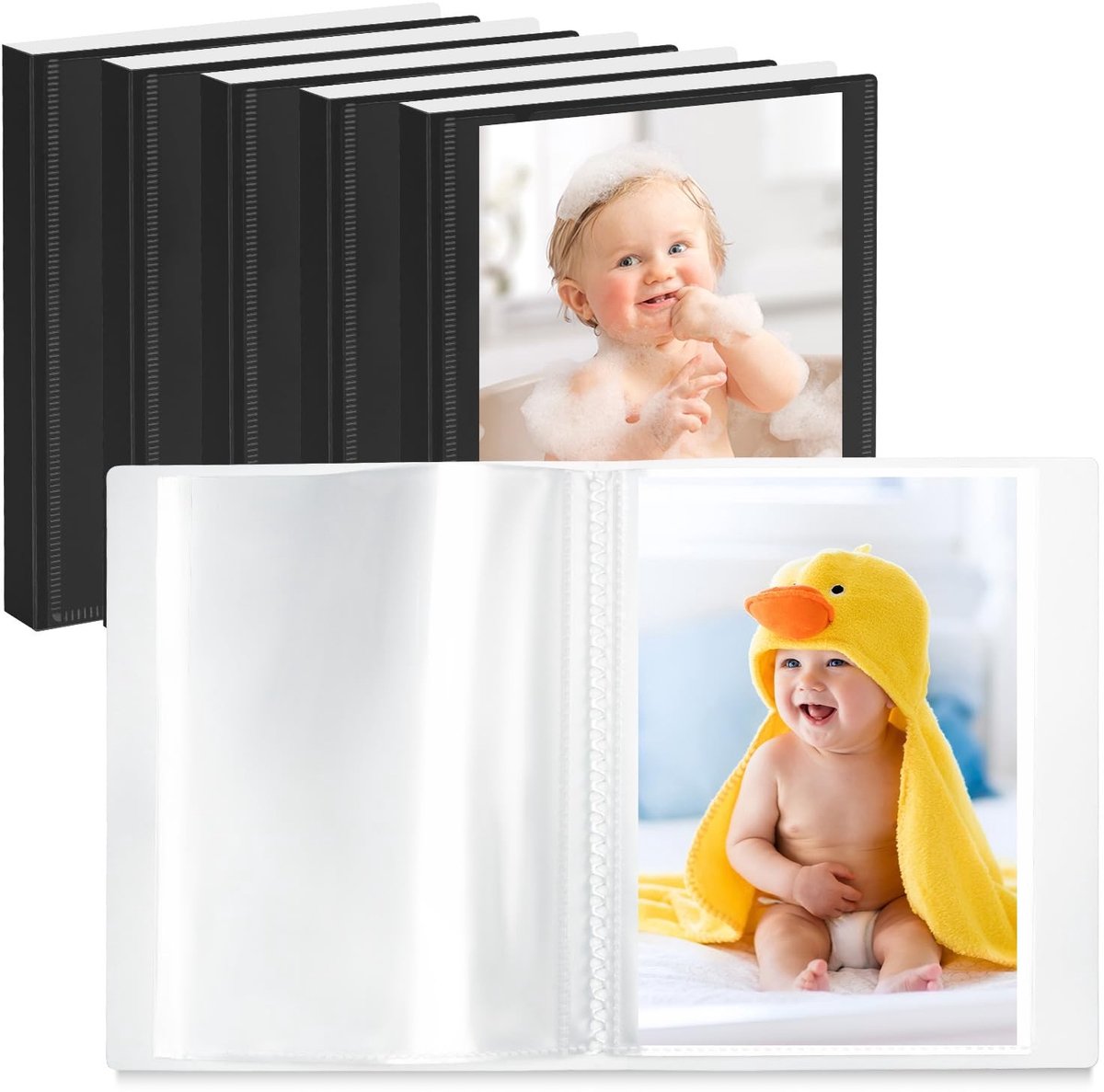 Omgoods - Set van 6 Kleine Fotoalbums voor 10 x 15 cm Foto's