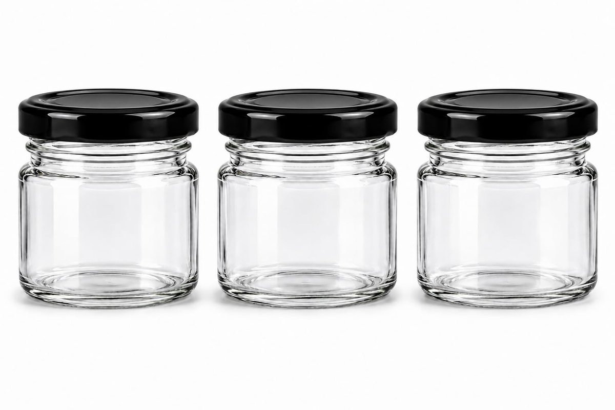 Omgoods - 40 ml Glazen Inmaakpotjes met Schroefdop (Set van 100)