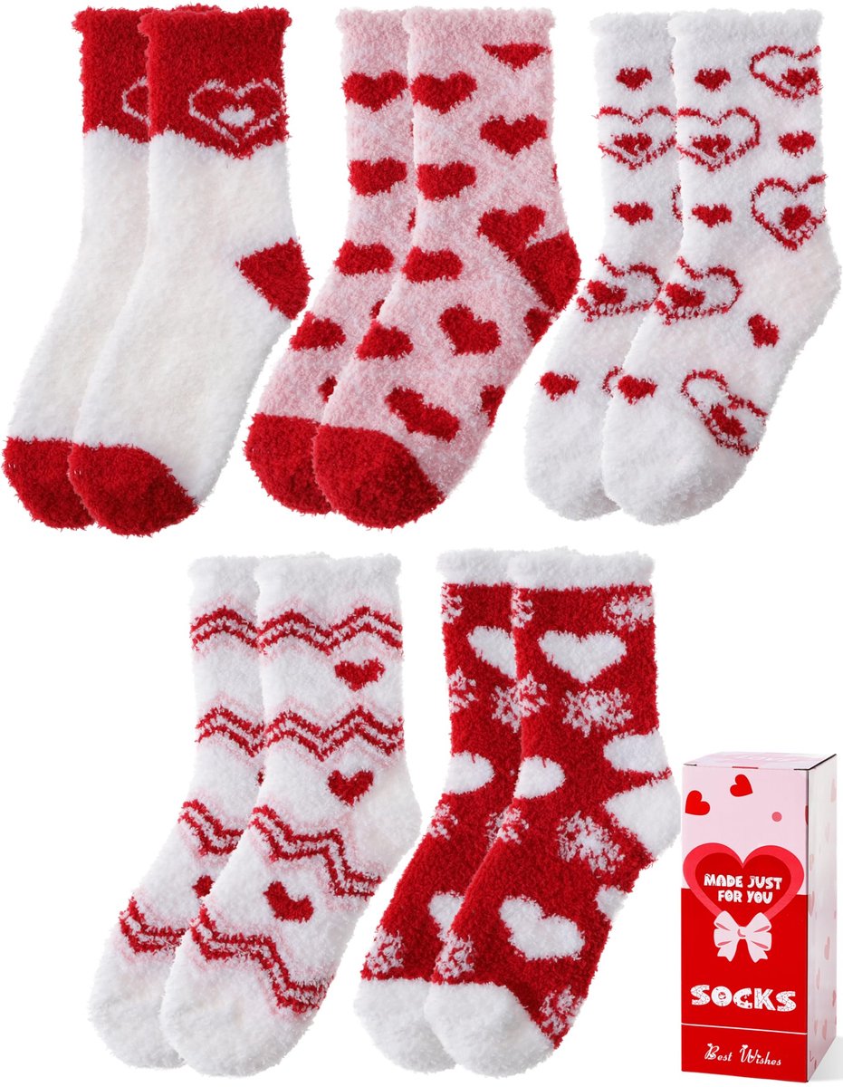 Omgoods - Dames Fuzzy Sokken Set voor de Winter