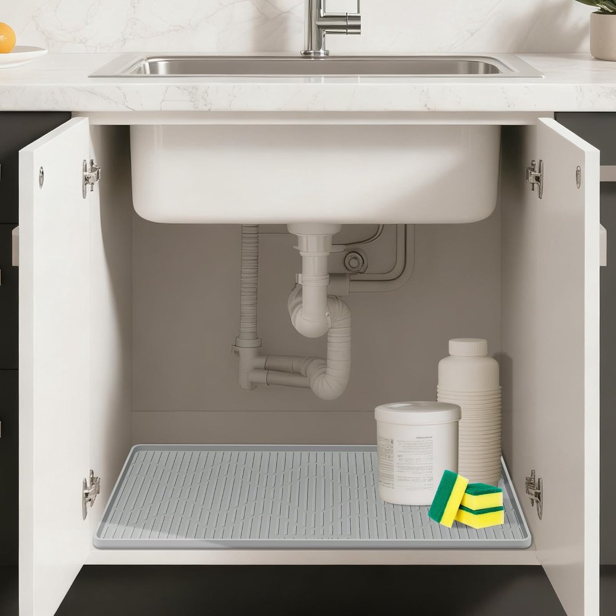 Omgoods - Silicone Onderkast Mat met Verhoogde Rand voor Bescherming