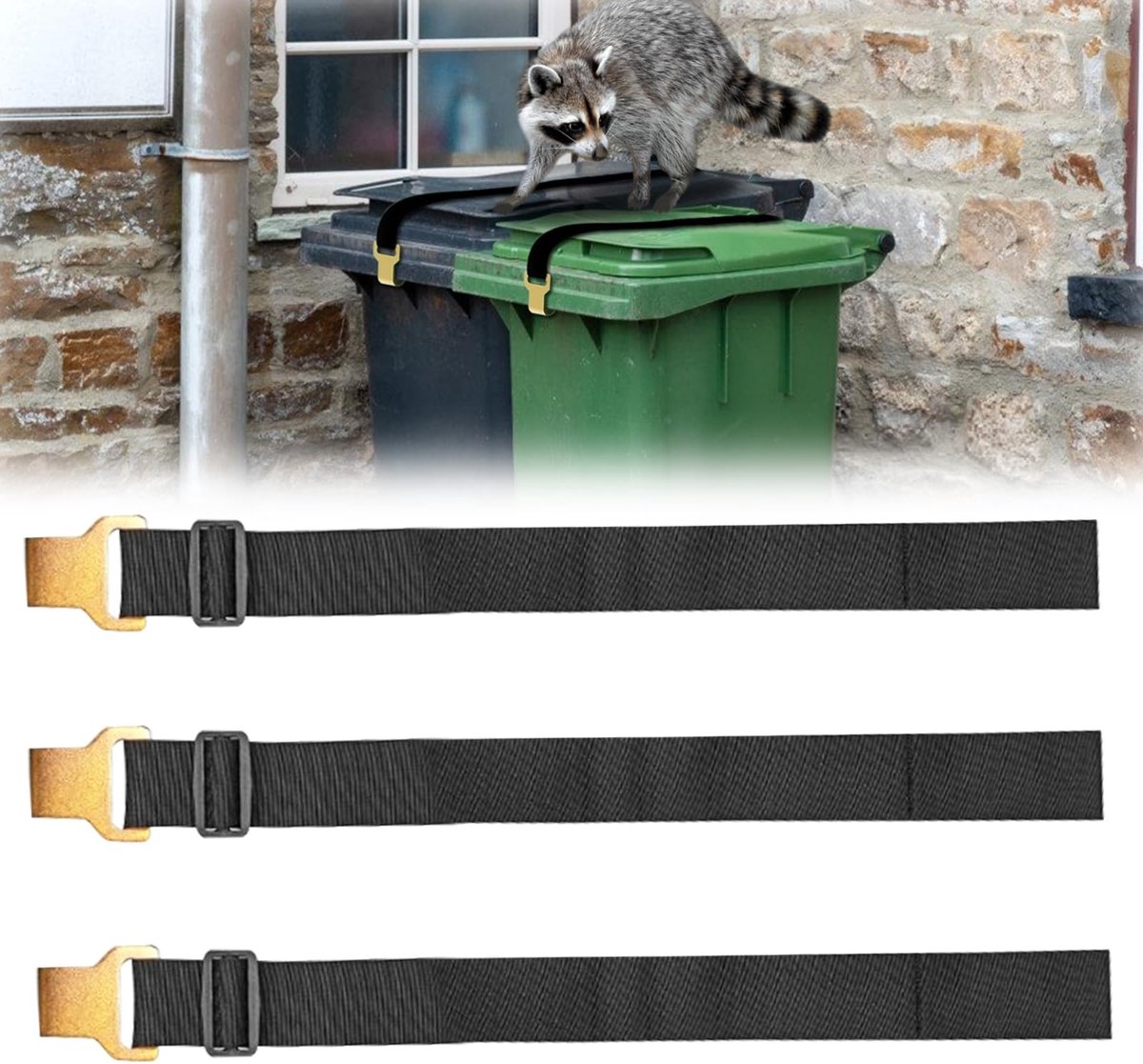 Omgoods - Set van 3 Afvalcontainer Slotjes
