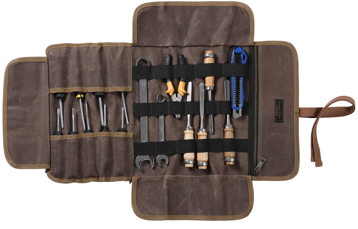 Omgoods - Gereedschap Roll-Opbergzak van Waxed Tarpaulin