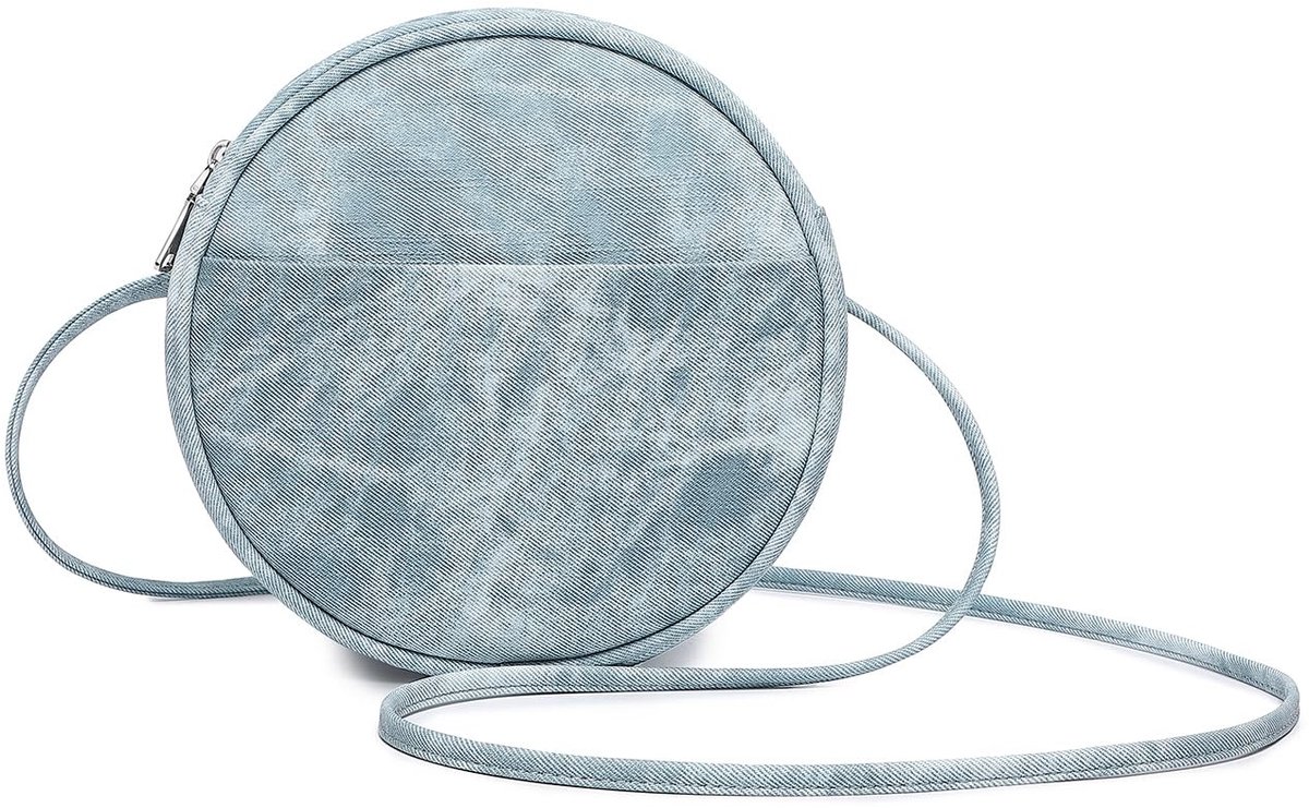Omgoods - Ronde Crossbody Tas van Nylon met Verstelbare Schouderbanden