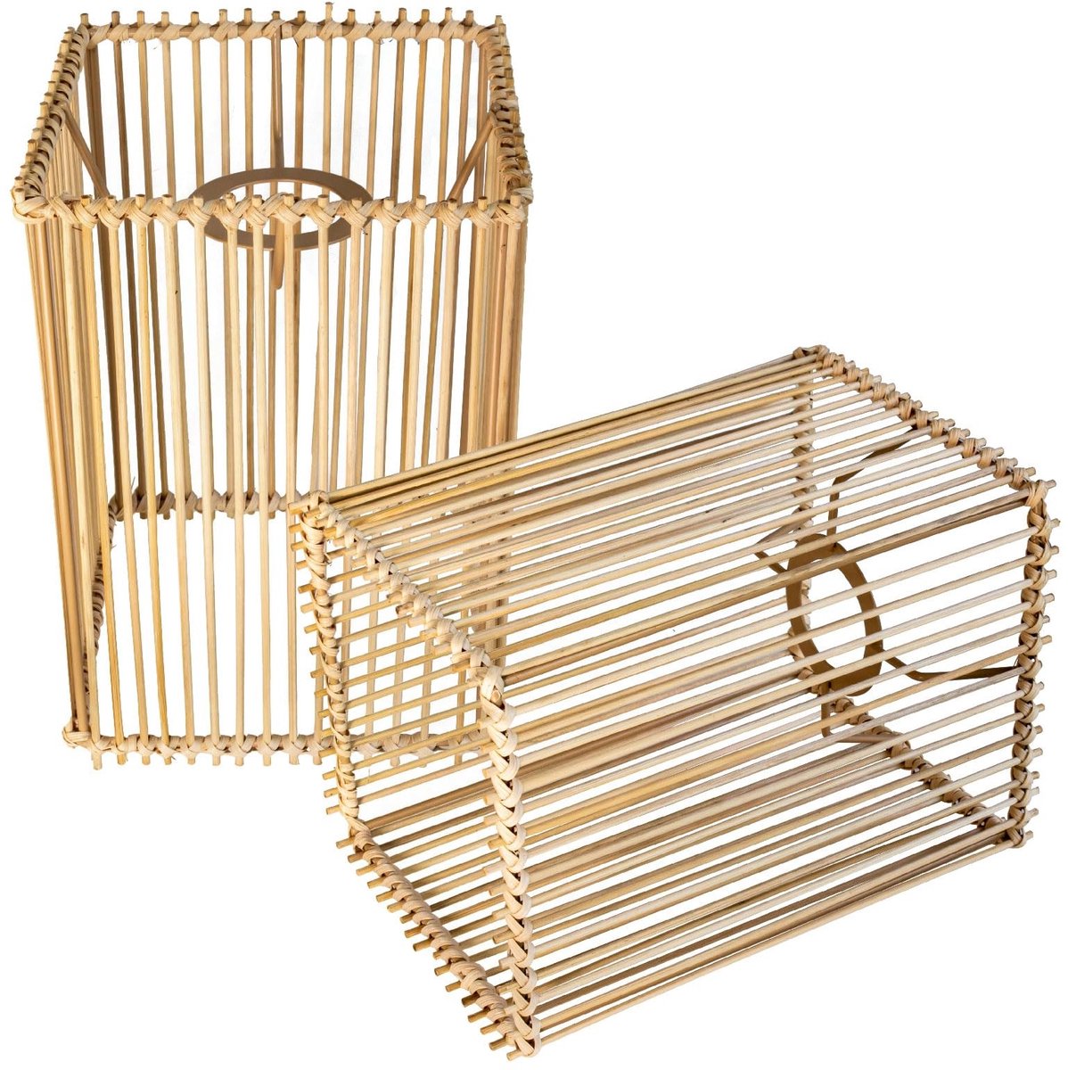 Omgoods - Boho Lampenkap Set van 2 Klein met Natuurlijke Lichtbruin