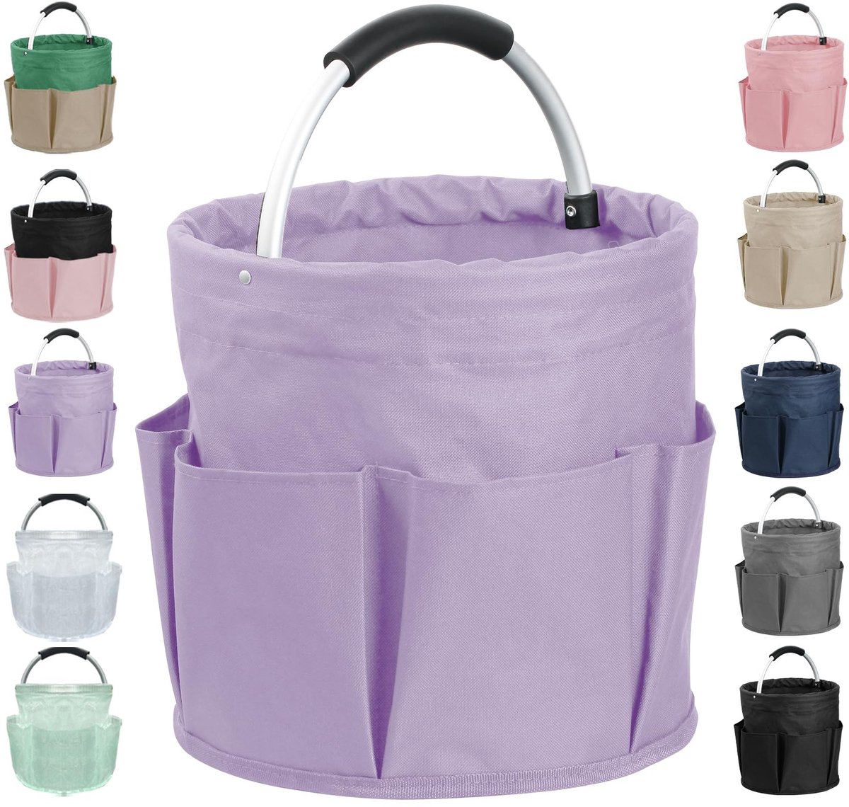 Omgoods- Opvouwbare Reinigingsbak 17L - Draagbare Gereedschapstas - Multifunctionele Opbergmand - 600D Oxford Stoffen - 6 Vakken - Scheur- en Slijtvast