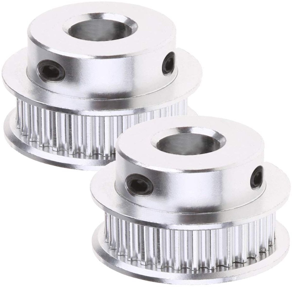 2 stuks GT2 aluminium riemschijven voor GT2 distributieriem voor GT2 3D-printer, 6 mm breed, 40 tanden, 8 mm boring