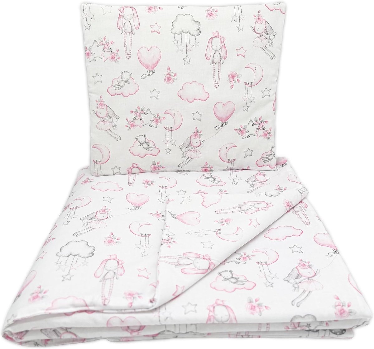 Baby's Comfort Beddengoedset Dekbedovertrek (90 x 120 cm) + Kussensloop (40 x 60 cm), Bunny - ShopVlot