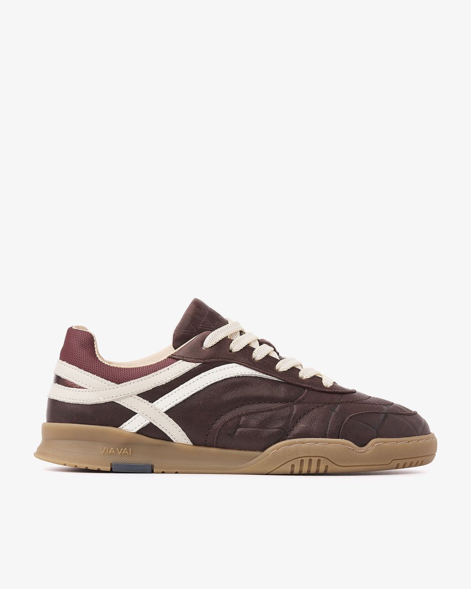 VIA VAI Kris Sky Sneakers Dames - Leer - Bruin - Maat 36