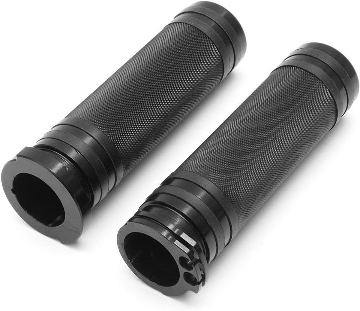 SnelShoppen - Motorfiets Handvatten 25mm voor Harley Sportster Cruiser Bobber - Antislip, Eenvoudige Installatie, Comfortabel Rubber, Geschikt voor Di