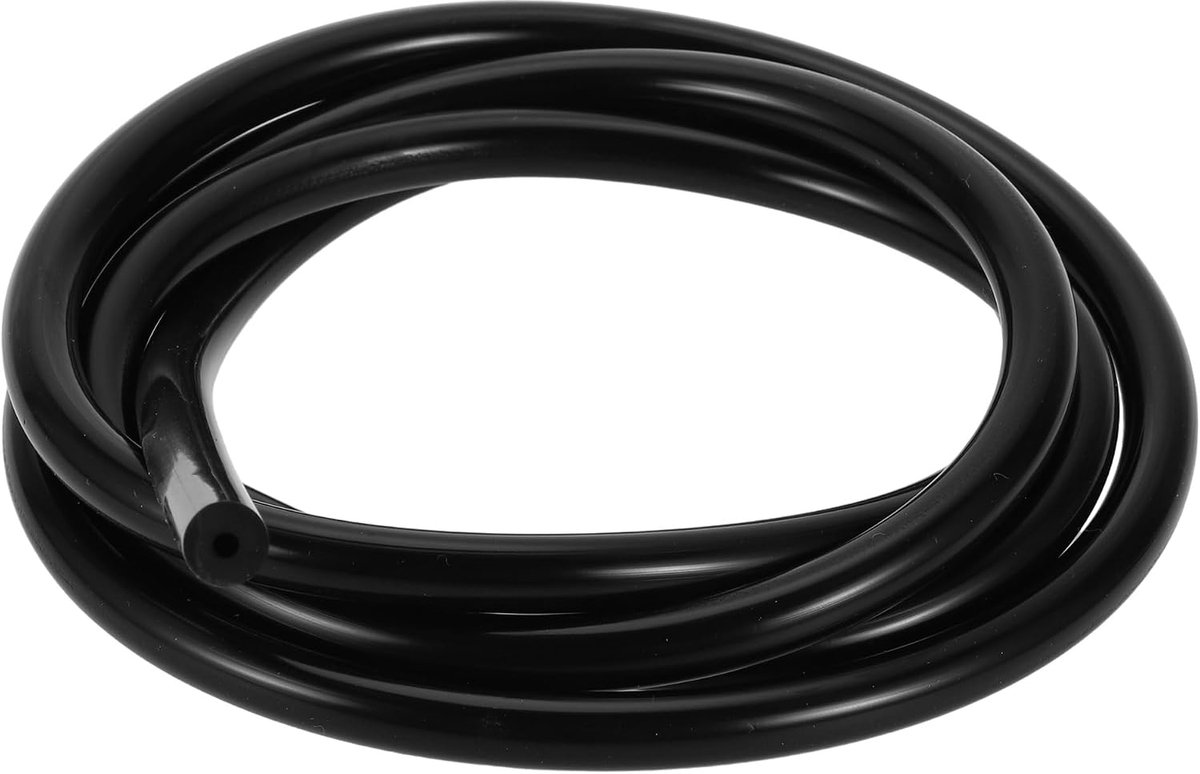 SnelShoppen - Silicone Vacuum Slang Buis Automatische Vacuüm Lijn Hoge Temperatuur 6ft 1/8" 3mm ID 3.5mm Dikte Zwart