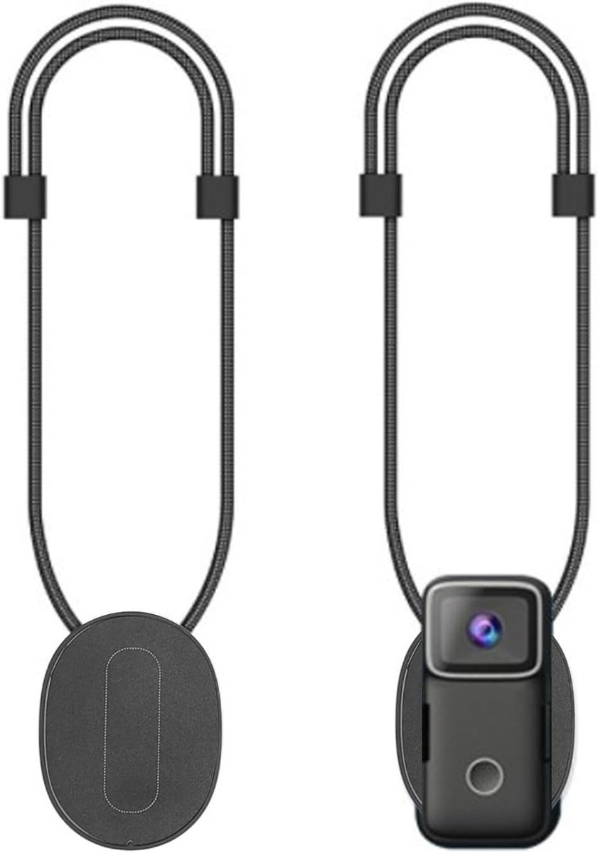 360° Rotating Magnetische Actiecamera Houder - Zwart - Compact en Lichtgewicht - Ideaal voor Opname onderweg - SnelShoppen