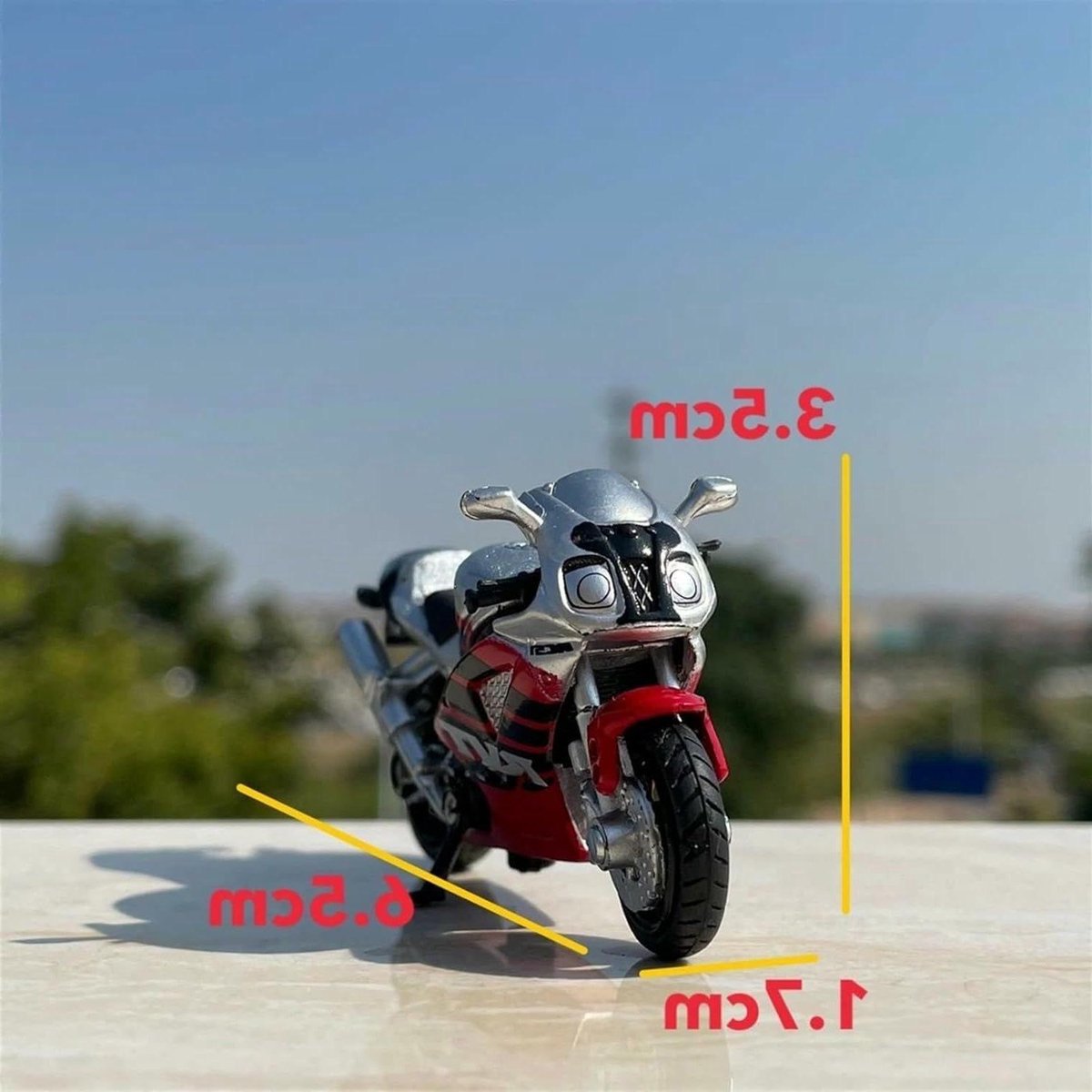 Motorfiets Schaalmodel - Miniatuur Motor - Decoratie Display - Gedetailleerd Exterieur - 1:32 - One Color