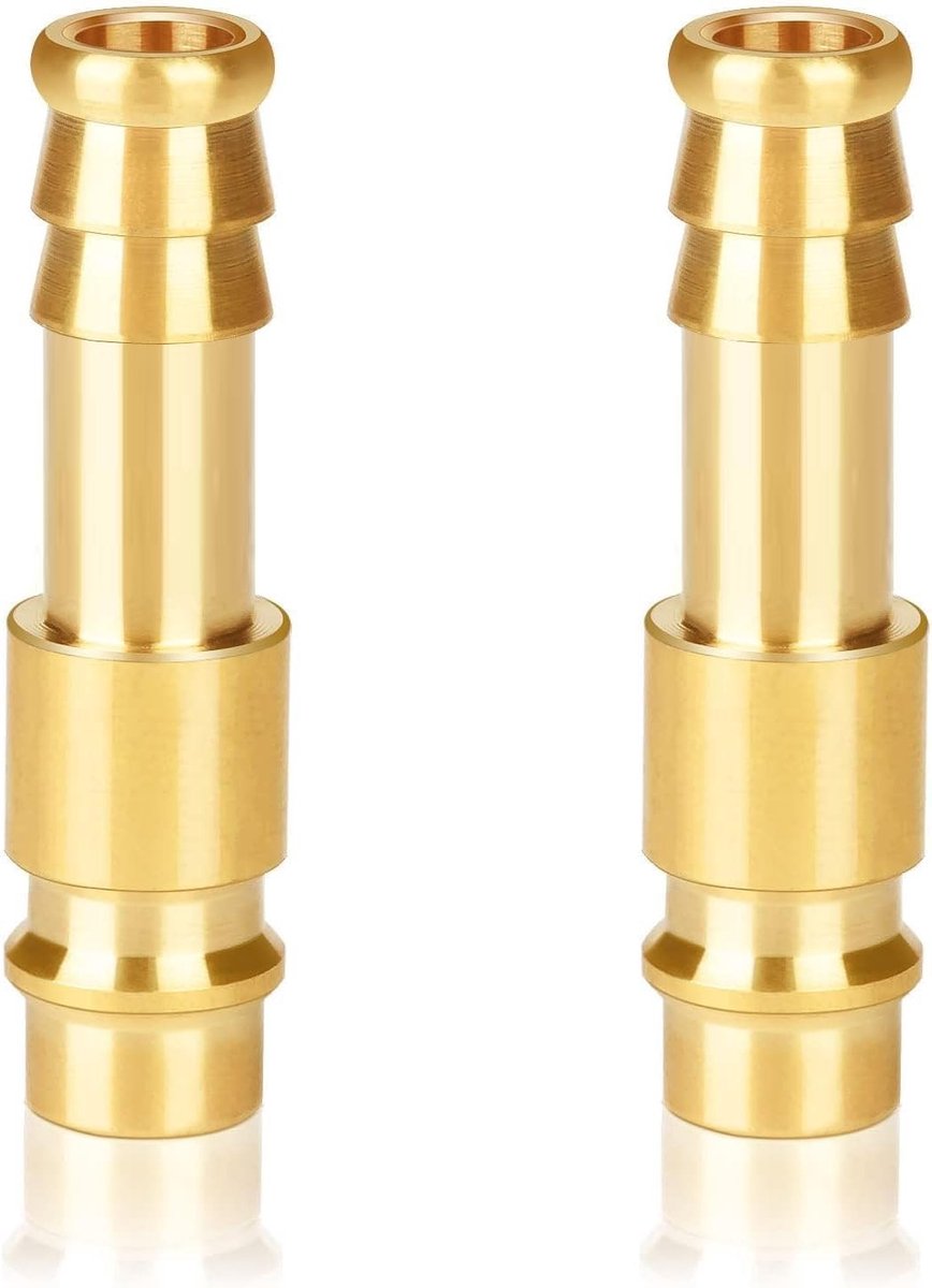 2-delige gecomprimeerde luchtaansluiting 10 mm - Messing DN10 verbinding, slangplug, klep en draadplug voor luchtsystemen