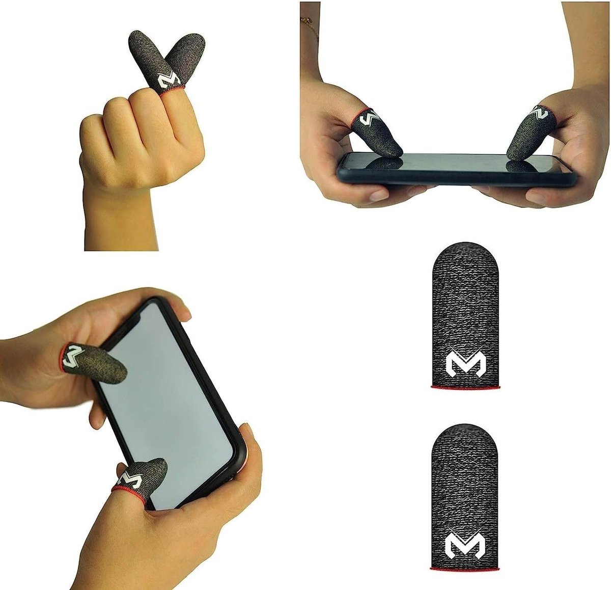 2 Pack PUBG Finger Covers, Witbicg Finger Cases for Gaming, Mobile Gaming Accessories Anti-Sweat Silky Perfect Touch - ShopVlot