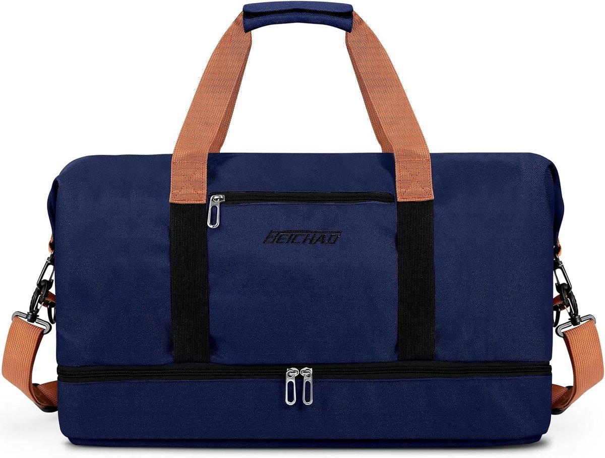 SnelShoppen - Heren Weekendtas, Waterdichte Grote Sporttas met Schoencompartiment voor Mannen, Reistas 32.2L, Grote Nat Bag, Bagage voor Zwemmen, Week