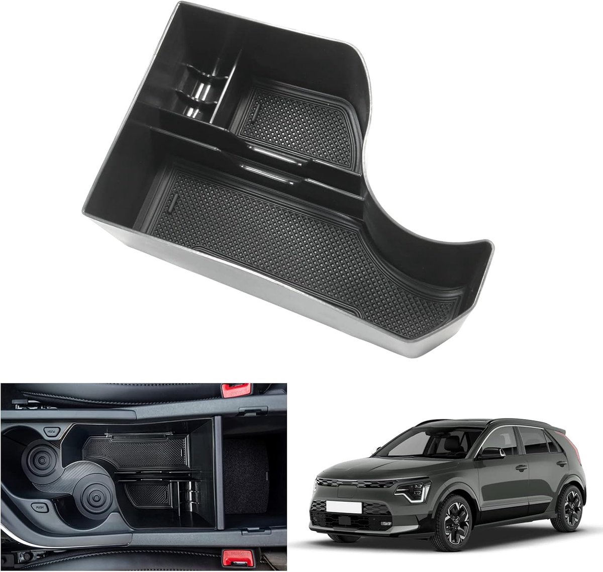 SnelShoppen - Center Console Opbergdoos voor Kia Niro SG2 EV HEV Hybrid PHEV e-Niro 2022-2026 - Organizer Tray voor Glove Compartment en Onder Center