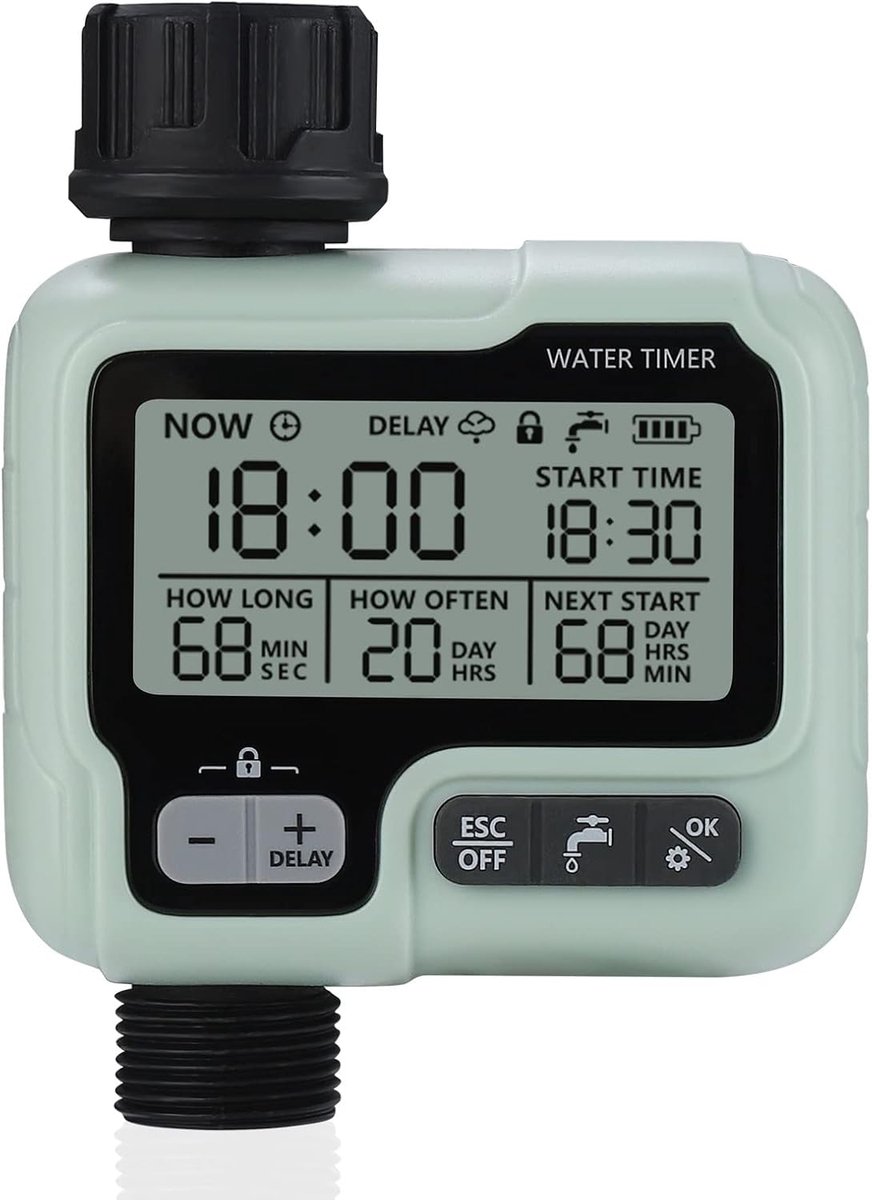 SnelShoppen - Automatisch Bewateringssysteem voor Tuin, Waterproof, Multifunctioneel, Tijdinstellingen van 1s tot 99min, Voor Groenten en Planten