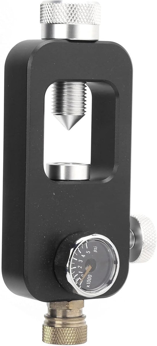 SnelShoppen - Scuba Diving Refill Tank Adapter - Duikadapter voor Duikuitrusting, Grote naar Kleine Fles, 8MM Drukmeter, 0.5L 1L
