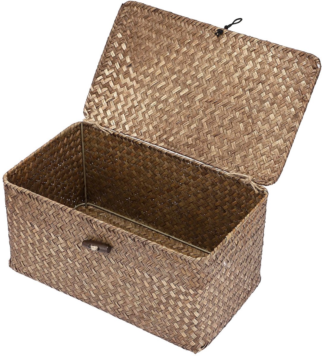 Omgoods - Wicker Opbergmand met Deksel voor Organisatie